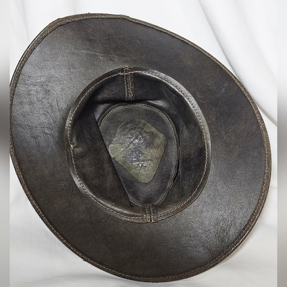 Genuine Kangaroo Leather Aussie  Outback Hat - Picture 8 of 9